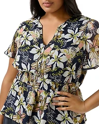 Plus Wilsons Prom Floral Blouse