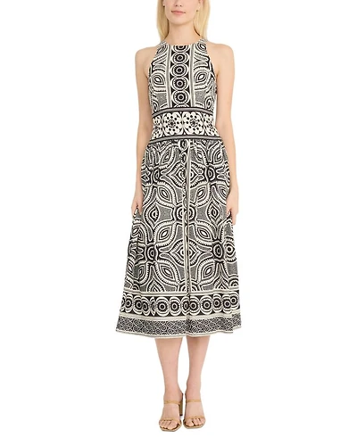 Border Print Dress