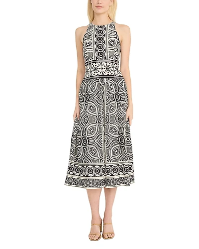 Donna Morgan Border Print Dress