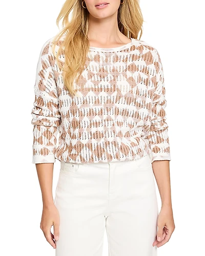 Nic+Zoe Textured Diamond Sweater
