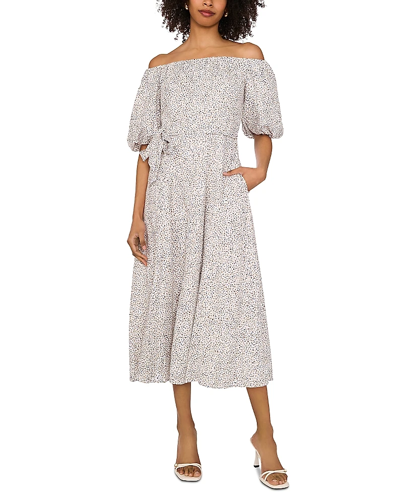 Vince Camuto Off-the-Shoulder Midi Dress