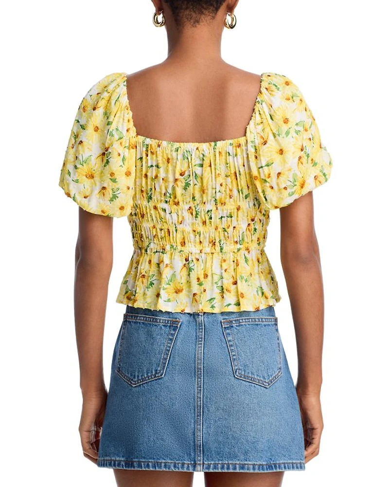 Cinched Puff Sleeve Top - Exclusive
