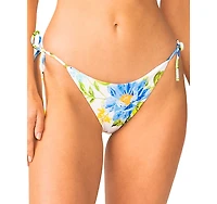 Pq Swim Embroidered Side Tie Bikini Bottom