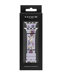 Apple Watch® Purple Floral Print Silicone Strap, 38/40/41mm