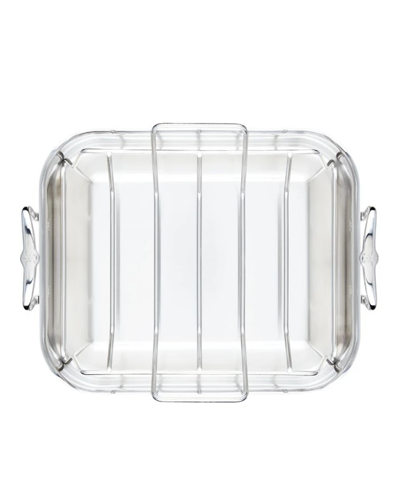 Provisions 14.5-Inch Clad Stainless Steel Roaster with Rack, Small