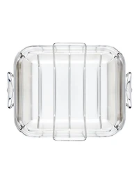Provisions 14.5-Inch Clad Stainless Steel Roaster with Rack, Small