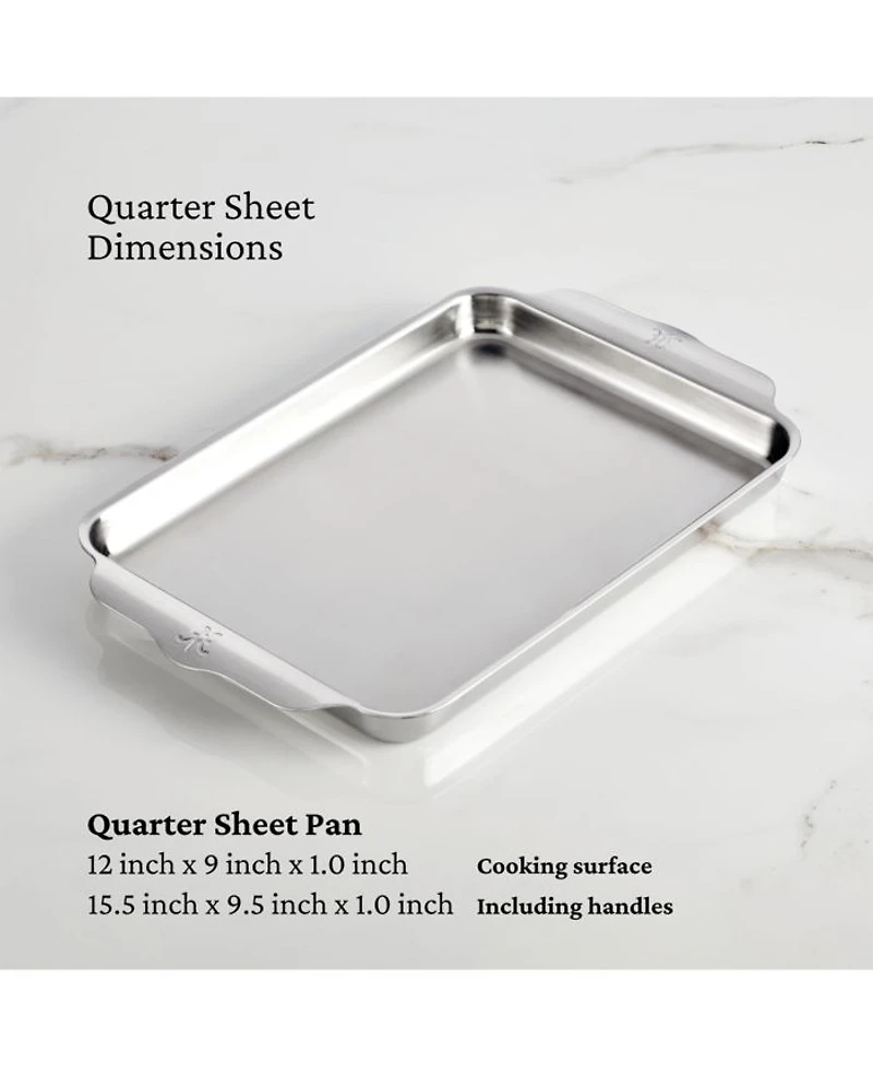 OvenBond® 9" x 12" Tri-ply Clad Stainless Steel Quarter Sheet Pan