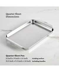 OvenBond® 9" x 12" Tri-ply Clad Stainless Steel Quarter Sheet Pan
