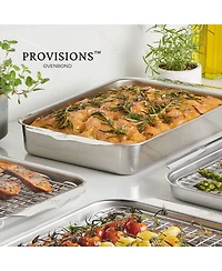 OvenBond® 9" x 13" Rectangular Tri-ply Clad Stainless Steel Baking Pan, Large