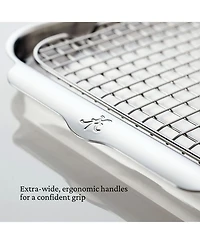 OvenBond® 4-Piece Tri-ply Clad Stainless Steel Half Sheet and Rack, Set of 2