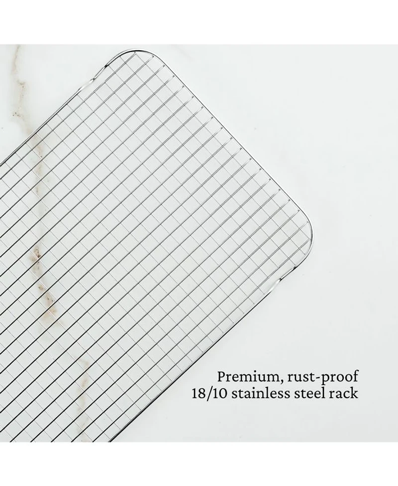 OvenBond® 4-Piece Tri-ply Clad Stainless Steel Half Sheet and Rack, Set of 2