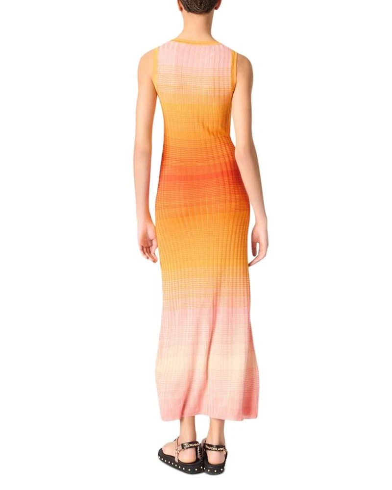 Tie Dyed Knit Maxi Dress