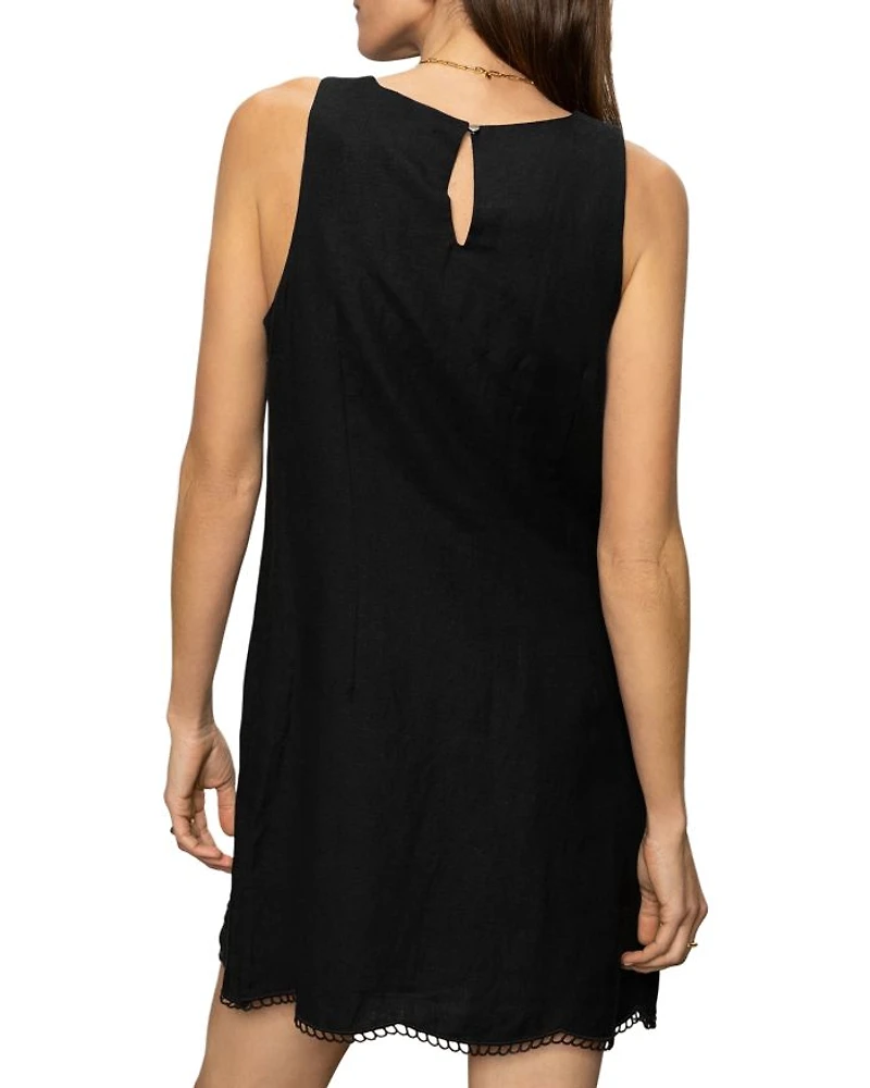 Embroidered Blooms Mini Dress