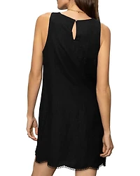 Embroidered Blooms Mini Dress