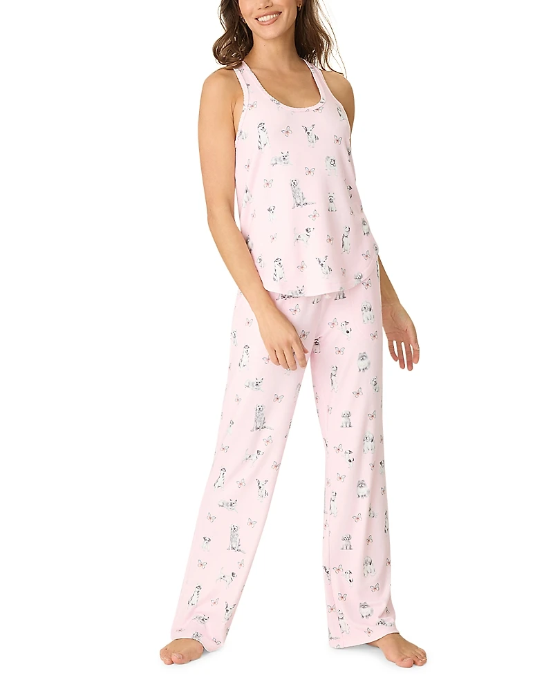 Pj Salvage Butterfly Grove Tank & Long Pajama Set