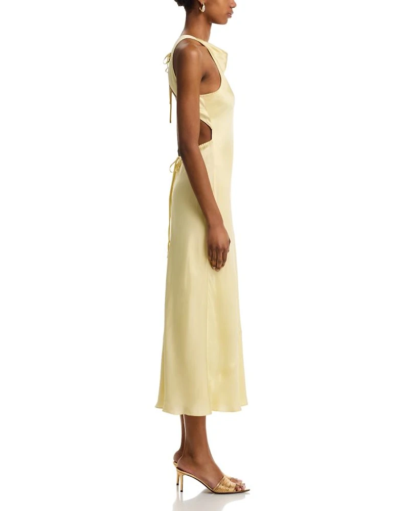 Lina Yellow Midi Dress