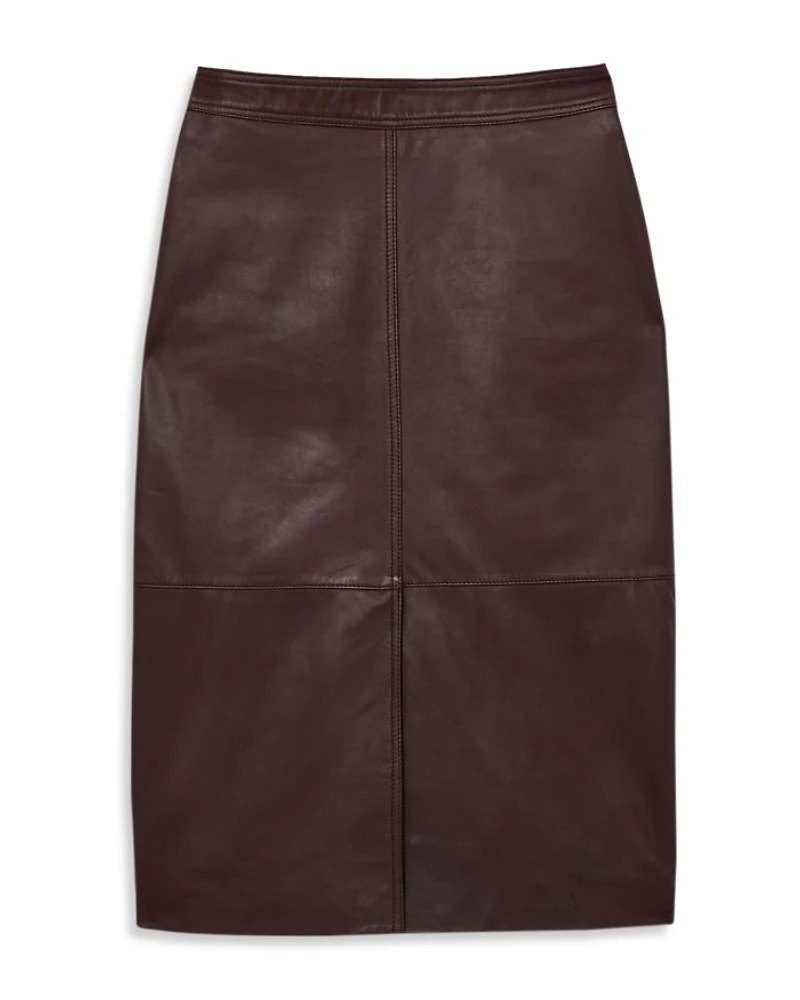 Miley Leather Midi Skirt