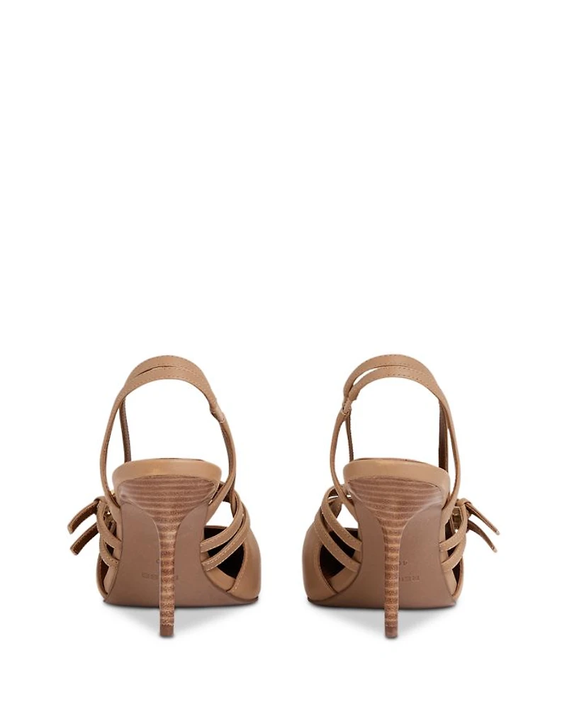 Women's Beatrice Pointed Toe Double Buckle High Heel Pumps