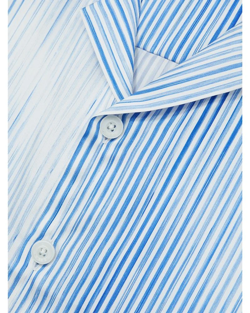Mendosa Stripe Print Cuban Shirt
