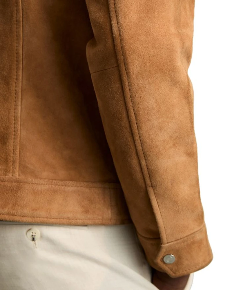 Eden Suede Press Stud Jacket
