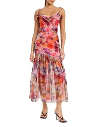 En Saison Magnolia Tie Shoulder Maxi Dress