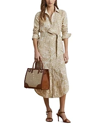 Floral Linen Shirtdress