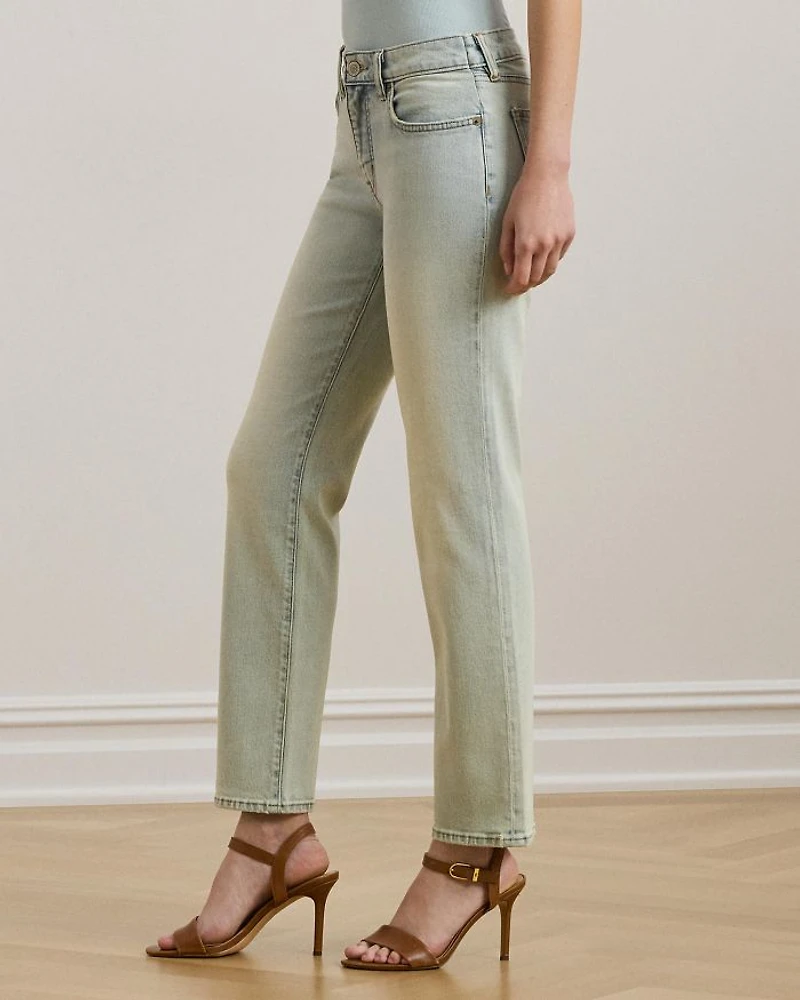 Mid Rise Straight Ankle Jeans