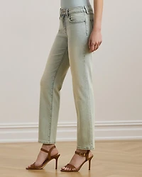 Mid Rise Straight Ankle Jeans