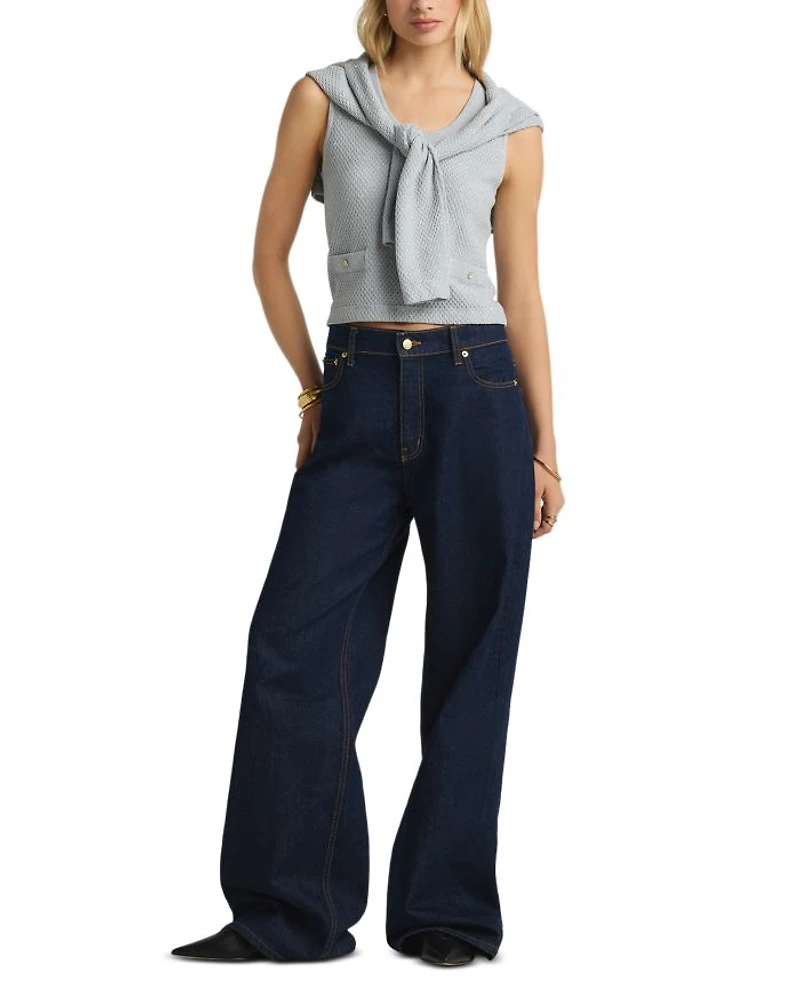 Cropped Sweater Tank Top