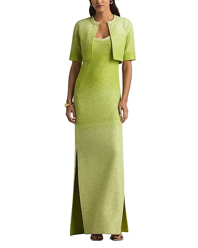 St. John Degrade Stripe Sequin Knit Jacket