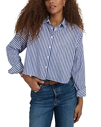 Jo Cropped Striped Shirt