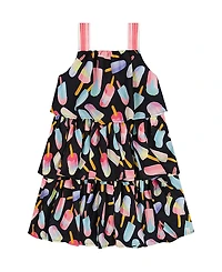 Deux par Girls' Printed Tiered Ice Lollipops Dress - Little Kid