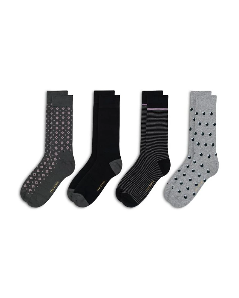 Dress Crew Socks, Pack of 4