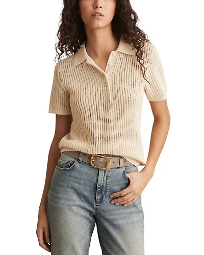 Evi Stitch Polo Top