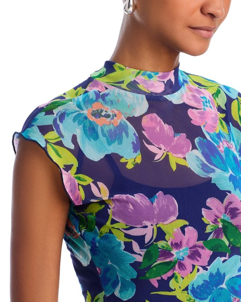Mockneck Floral Top - Exclusive