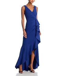 Aqua Cascade Ruffle Gown - Exclusive