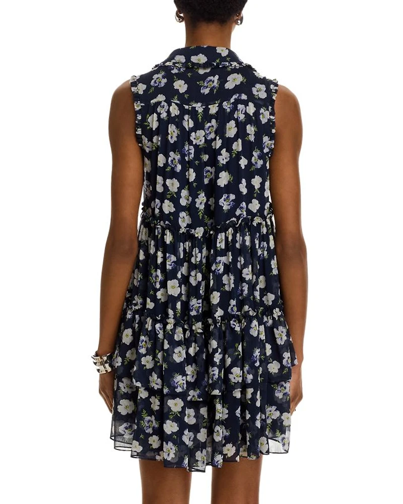 Becci Tossed Poppies Mini Dress