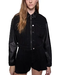 Poppy Cropped Combo Jacket