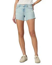 The Ozzie Side Slit Denim Shorts Down Play