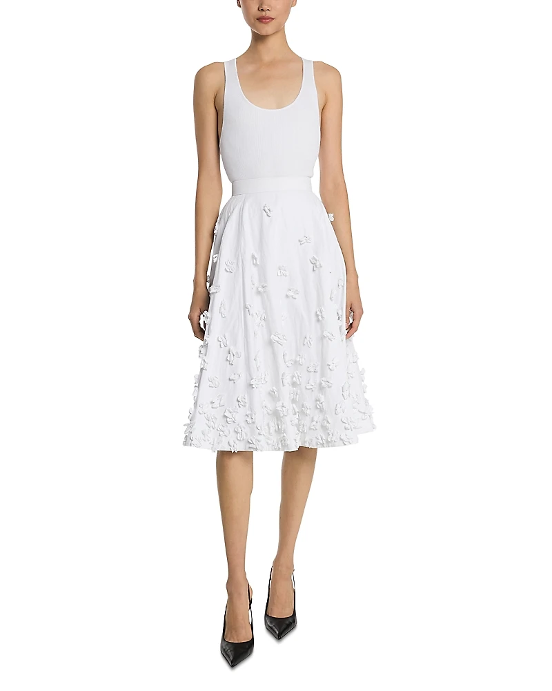 Michael Kors Collection Cruschcot Embroidered Circle Skirt
