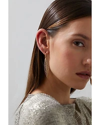 Palm Springs Pavé Leaf Drop Earrings
