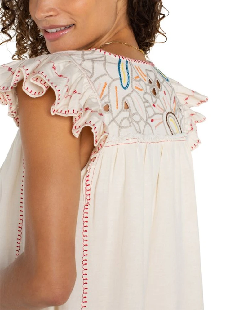 Flutter Sleeve Top