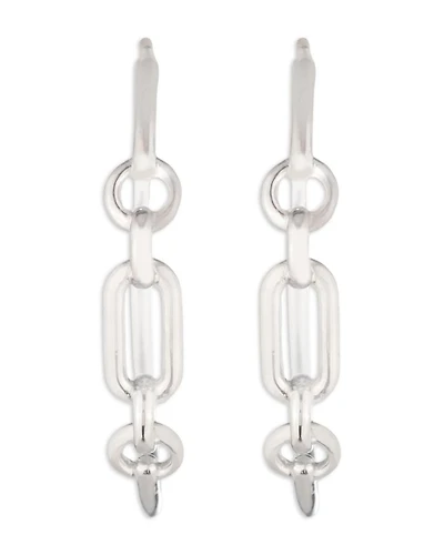 Link Hoop Earrings in Sterling Silver