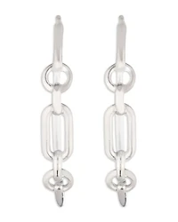 Link Hoop Earrings in Sterling Silver