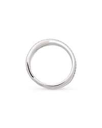 Pavé Crisscross Ring in Sterling Silver