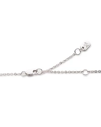 Pavé Ring Pendant Necklace in Sterling Silver, 16"-19"