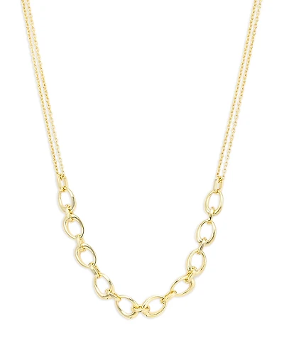 Argento Vivo Oval Frontal Necklace, 16-18