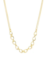 Argento Vivo Oval Frontal Necklace, 16-18