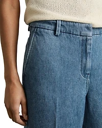 Reed Denim Look Wide Leg Trousers