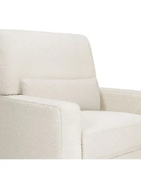 Crawford Pillowback Comfort Swivel Glider - Bouclé with Tassel Fringe